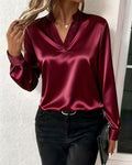 Asta™ – Elegant V-hals Langermet Topp
