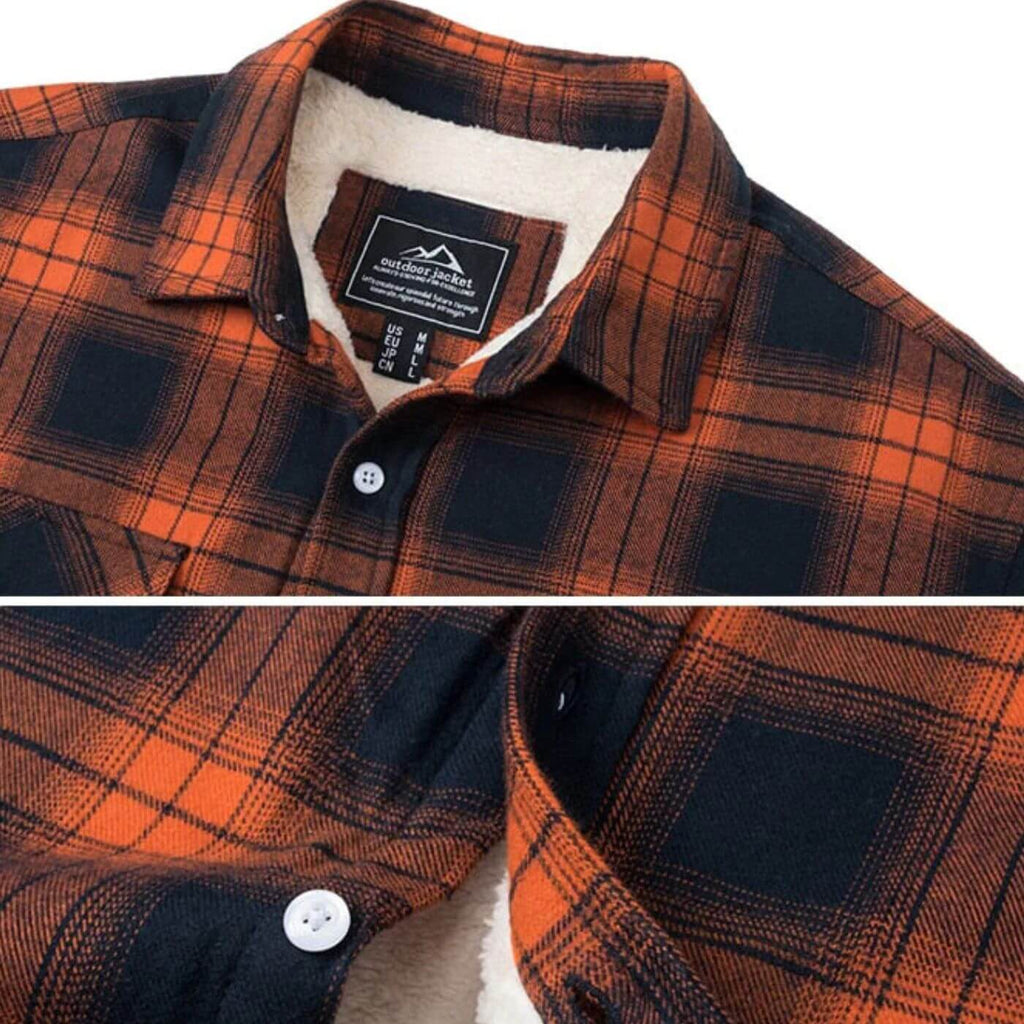 Elijah™ - Vintervarm Rutete Jakke med Fôr