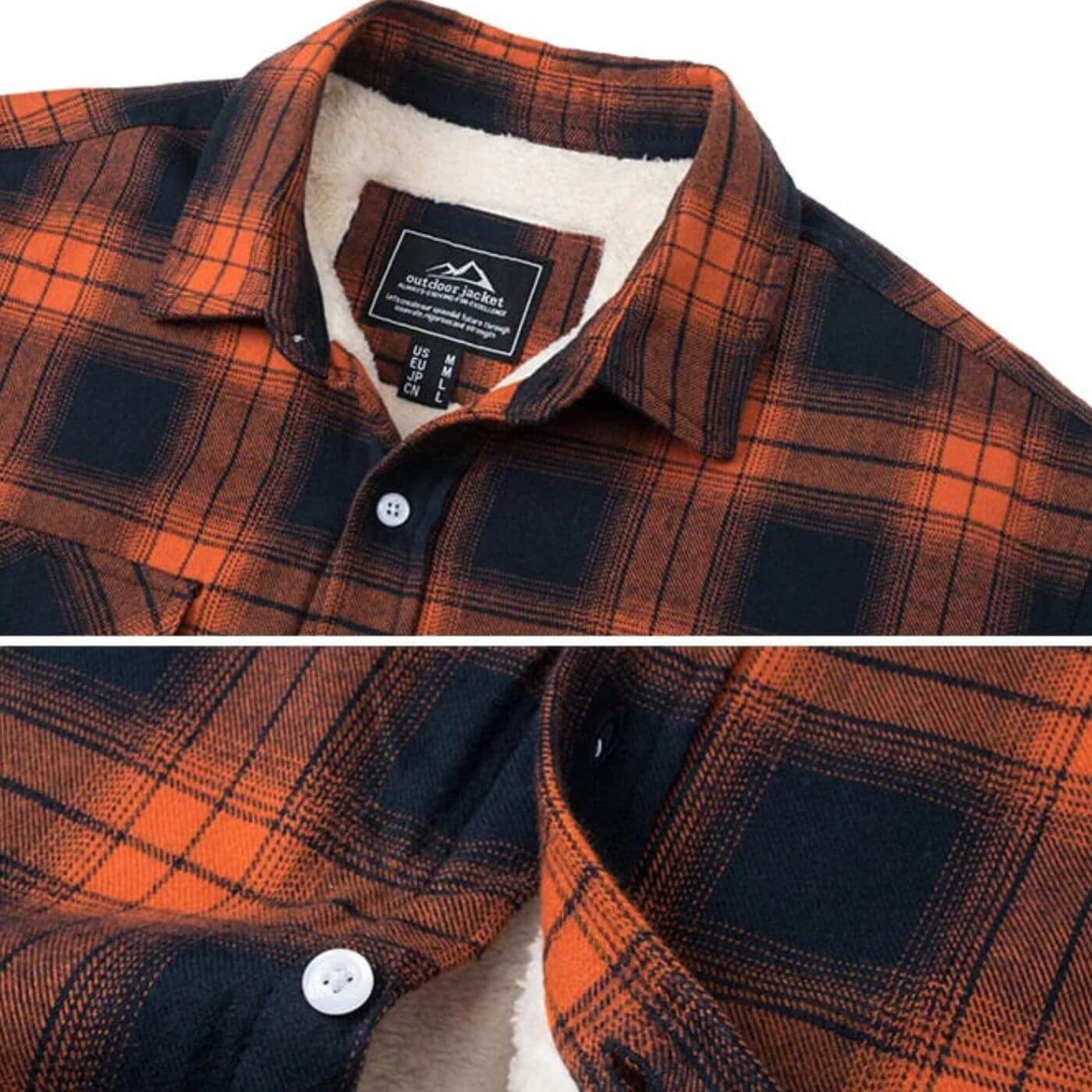 Elijah™ - Vintervarm Rutete Jakke med Fôr