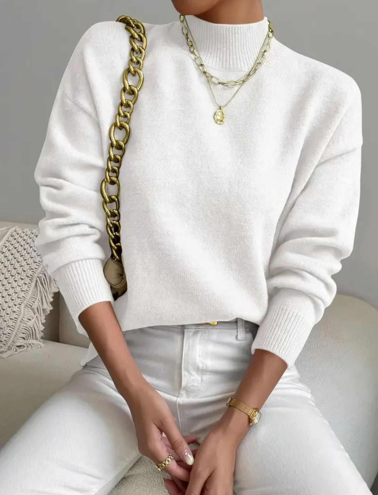 Ingrid™ - Elegant Høyhalset Comfort Genser