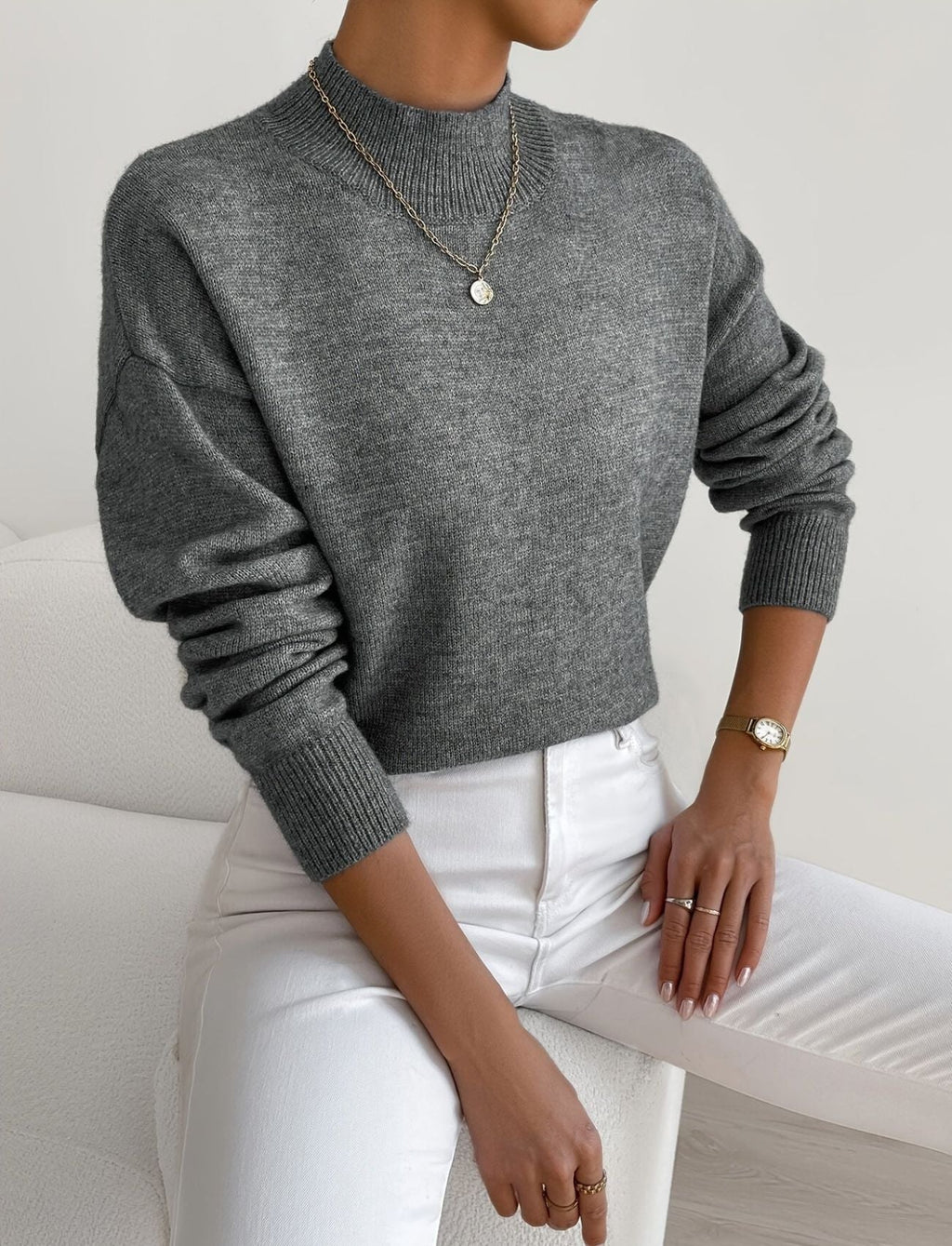 Ingrid™ - Elegant Høyhalset Comfort Genser