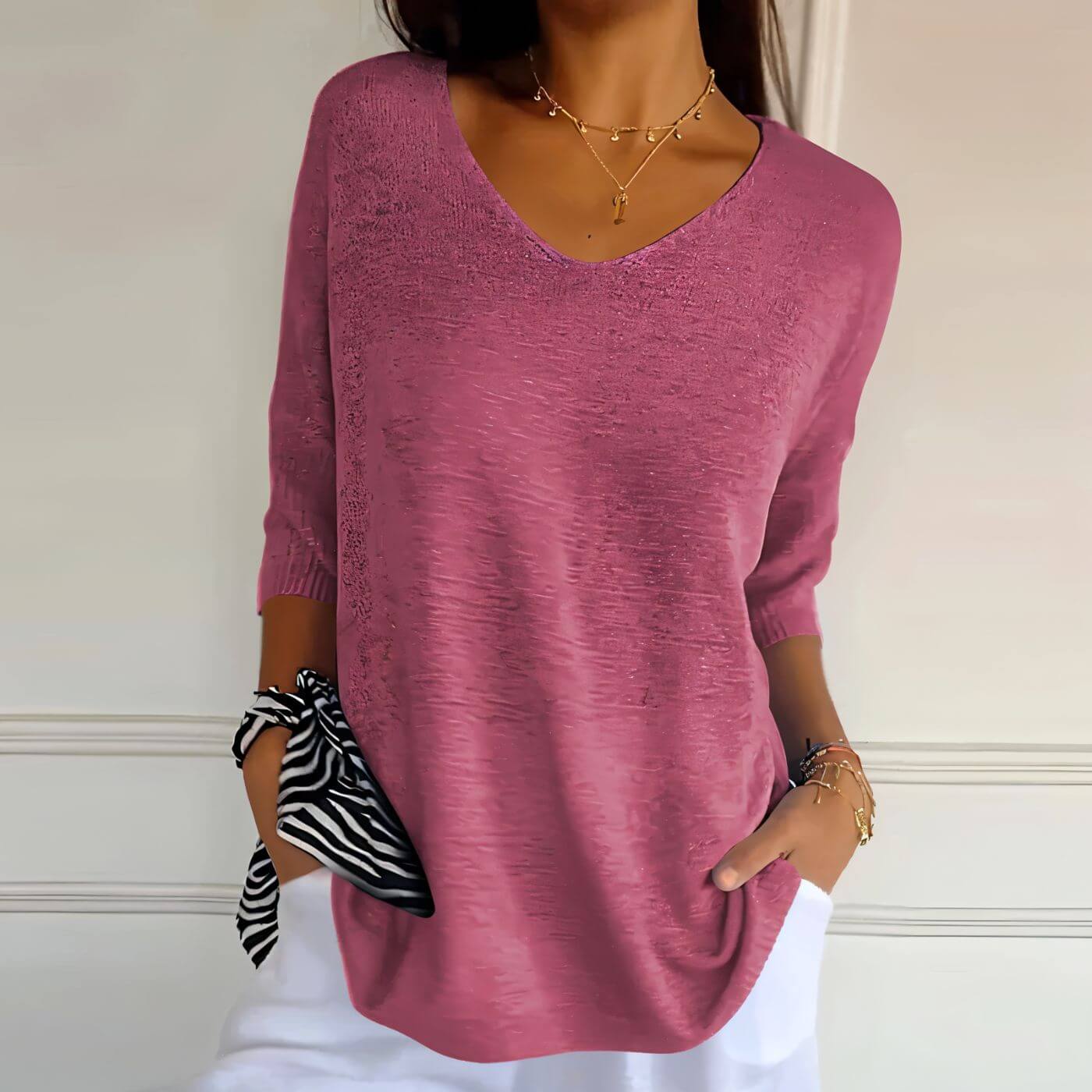 Tordis™ – Stilig Myk Strikket Skjorte