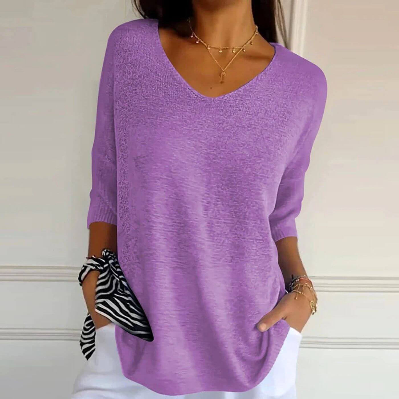 Tordis™ – Stilig Myk Strikket Skjorte